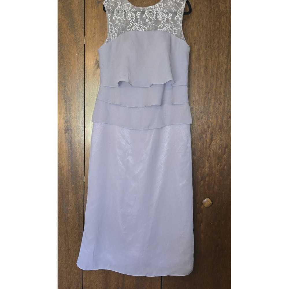 Mother‎ of the Bride Lavendar Tiered Lace Gown Size 16